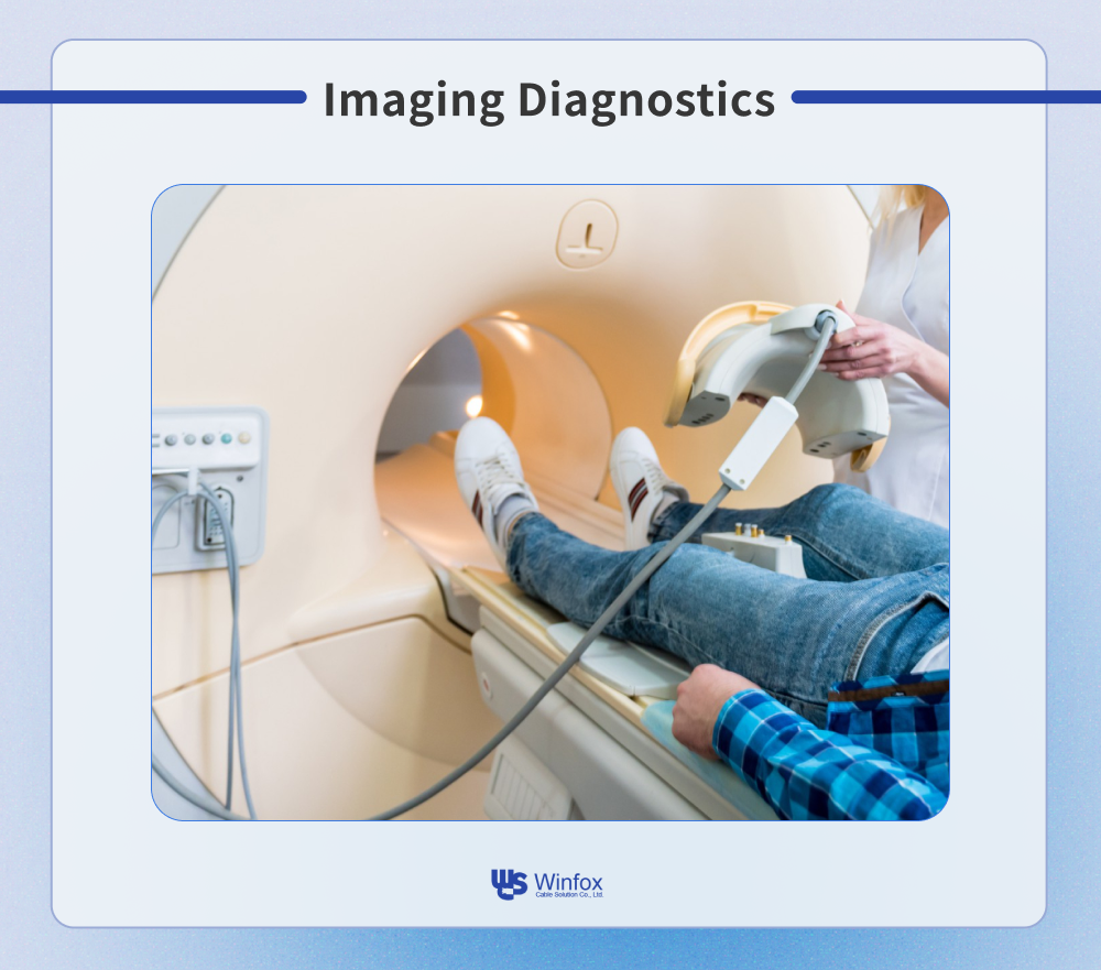 An example picture shows the application of medical cables for imaging diagnostics uses.